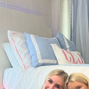LO home blue pillows set of two or four